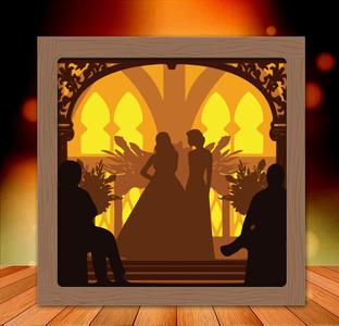 Mrs and Mrs Wedding light box 1