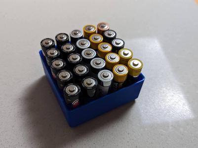 AA Battery Insert for 2x2 Gridfinity Box