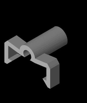 pegboard hook holder 17 mm tall.stl