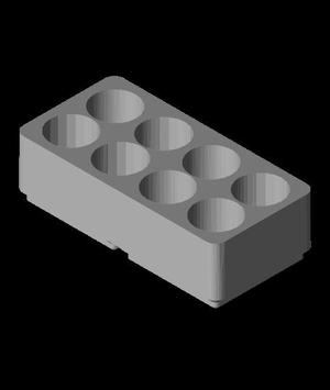 Gridfinity CR123A battery holder 8 qty