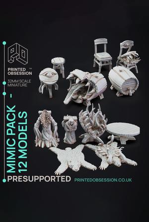 Furniture Mimics - Mimics VS Ninja - PRESUPPORTED - Illustrated and Stats - 32mm scale			