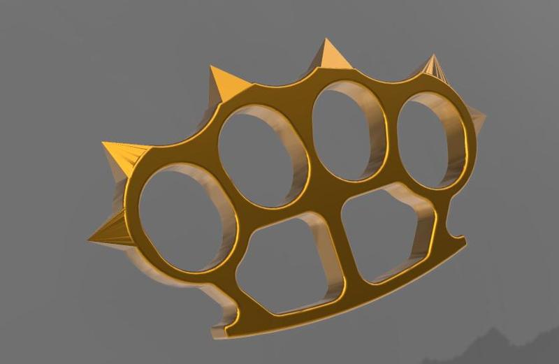 brass knuckles with spikes