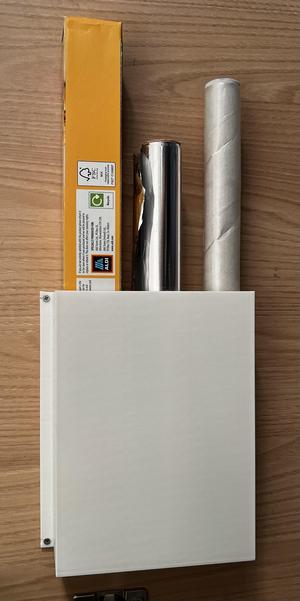 kitchen cupboard foil cling film tidy