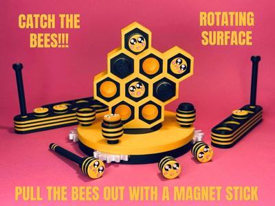 Catch the bees game turning surface magnet stick
