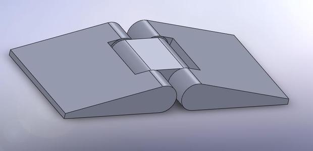 Glue-on hinge