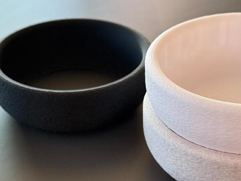 Designer Bowl Round Tray in Fuzzy Skin