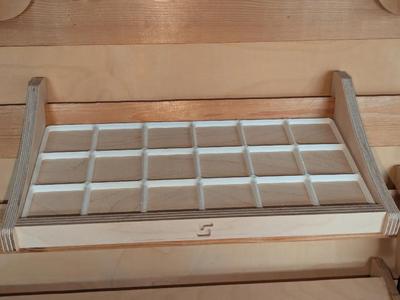 Gridfinity 6x3 French Cleat sortwall Grid   