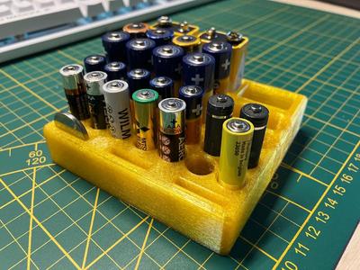 Battery holder-organizer 98x98 mm   