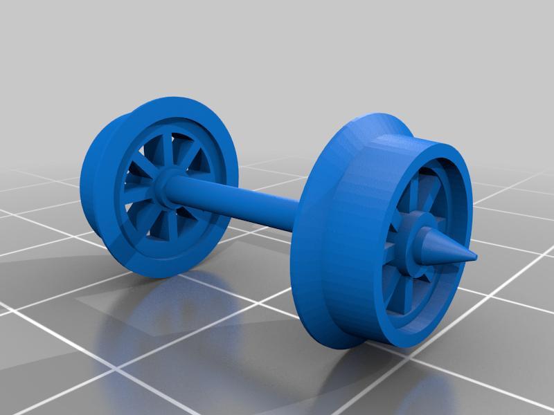 HO scale 33" Spoked Wheelset