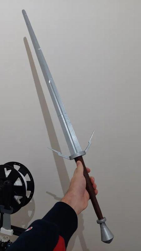 Witcher Silver Sword with holes   
