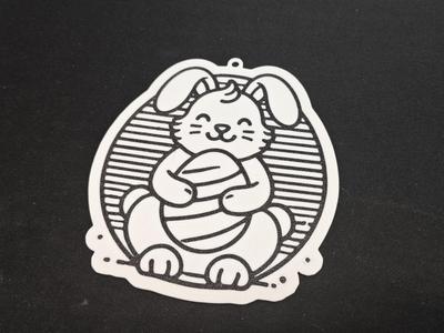 Easter Bunny as Door Decoration or Pendant