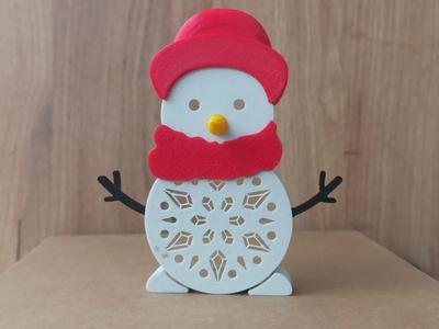 Snowman LED Tealight Holder   