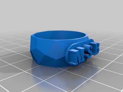 RING WITH LOGO PLATE