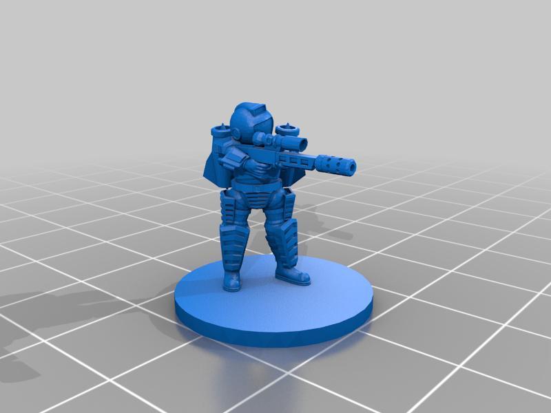 1/100th scale (15mm) Sci/Fi Heavy Infantry with Jet Packs