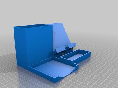 Desktop organizer with cell phone holder
