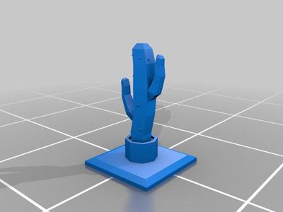 low poly cactus
