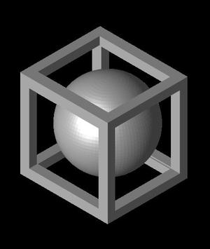 Sphere in a cube puzzle 