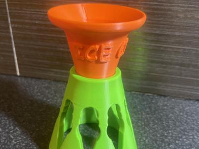 ice cream holder and stand