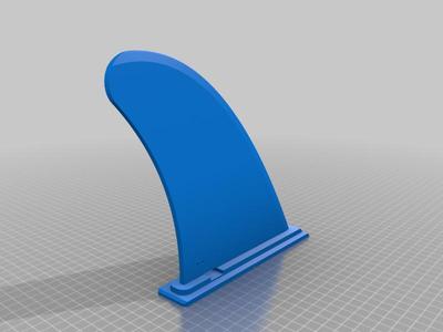 Paddleboard fin, separated for printing