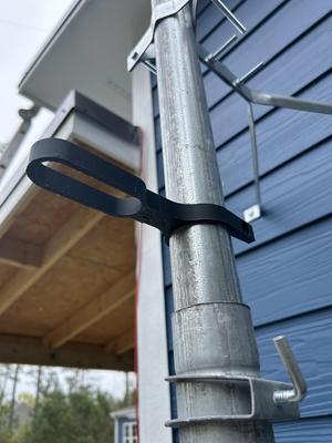 Coax organizer for telescoping mast