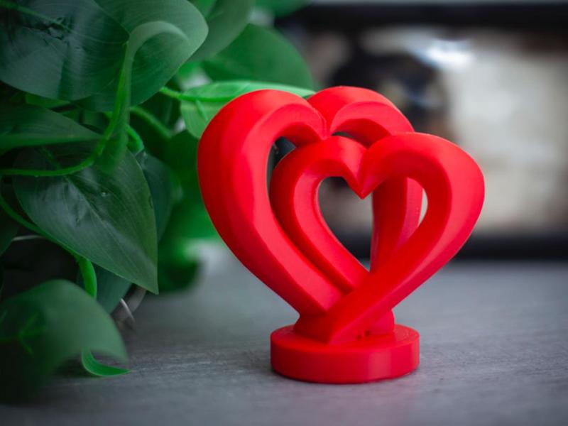 Two Intertwined Hearts Decoration