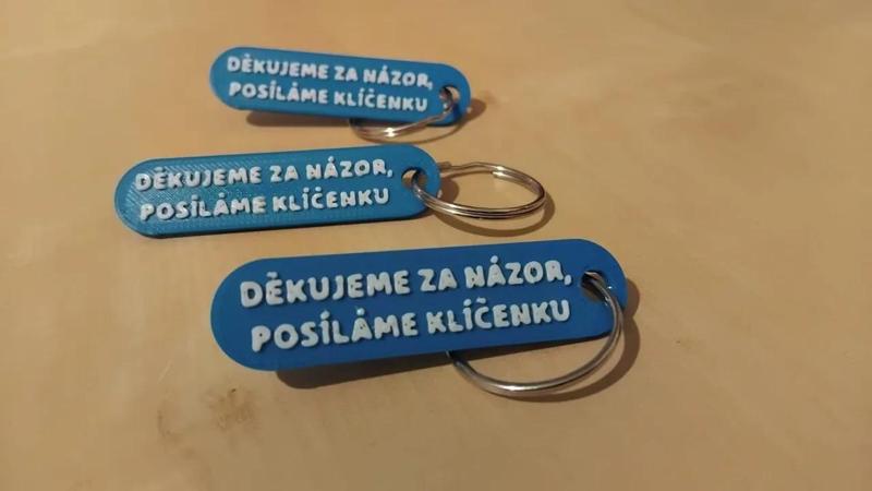 Sarkastická klíčenka "Děkujeme za názor"   