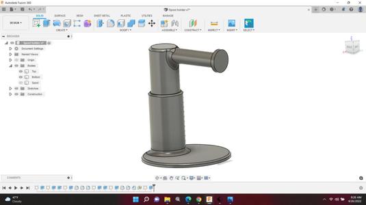 Simple post style spool holder