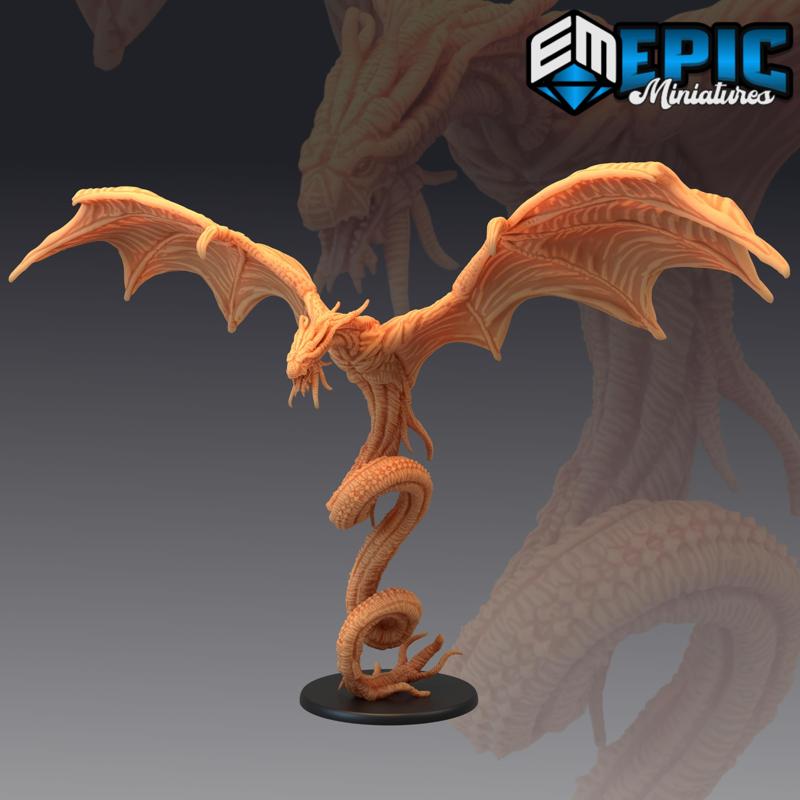 Hunting Horror Rising Up / Flying Serpent / Lovecraft Entity / Winged Monster / Cosmic Fantasy