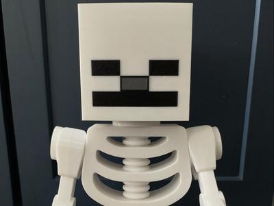 Minecraft Skeleton Head for 10:1 Brick Figures