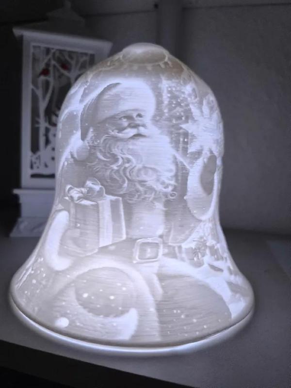 Lithophane Glocke Santa   