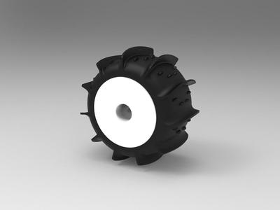 Losi Mini B/T paddle tyre/tire and rim