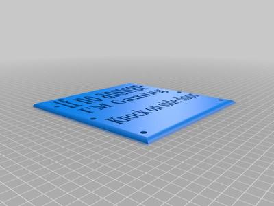 Simple wall mountable sign