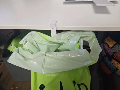 Bag holder with desk clamp   