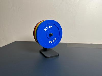 Weight plate coasters with stand