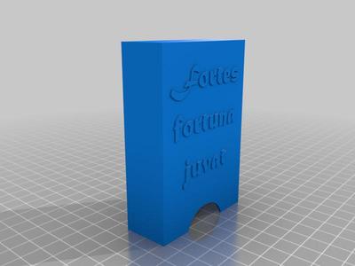 Card deck holder "Fortes fortuna juvat"