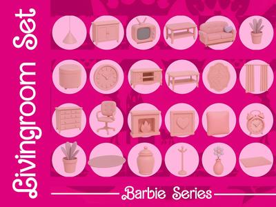 Barbie Series - Livingroom Set/Accessories 