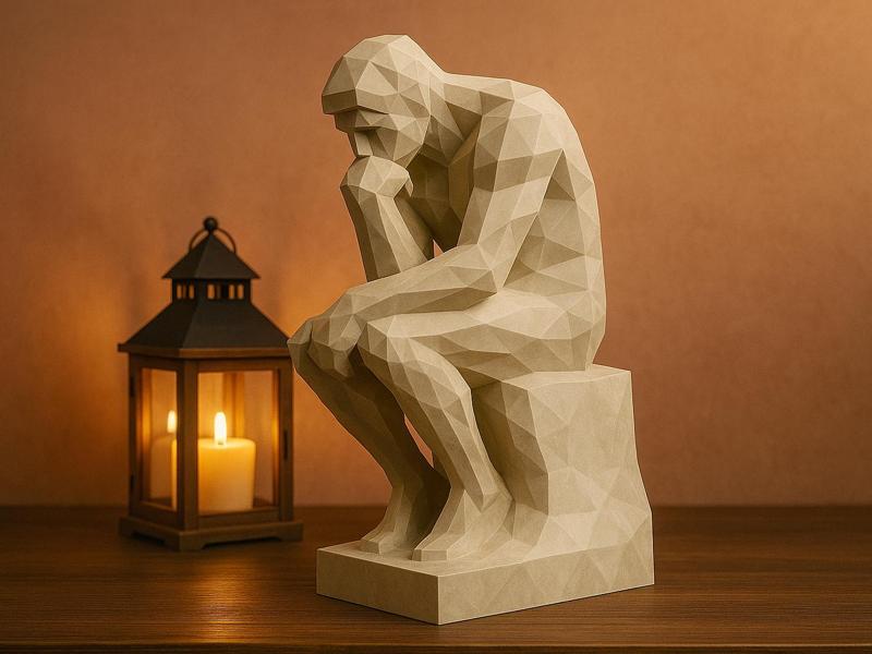 The Thinker - greatest statue series - low poly