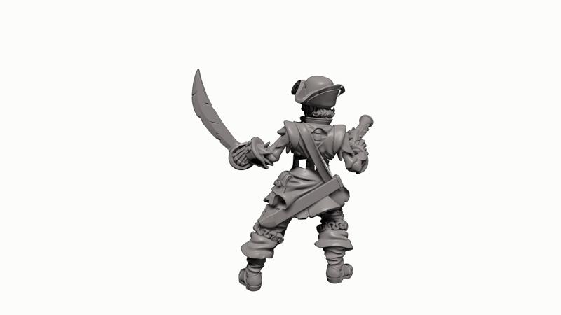 Skeleton Pirate Captain- Professionally pre-supported!