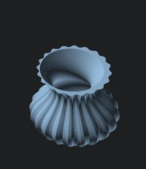 Wavy Planter Vase, Lamp Base Parametric
