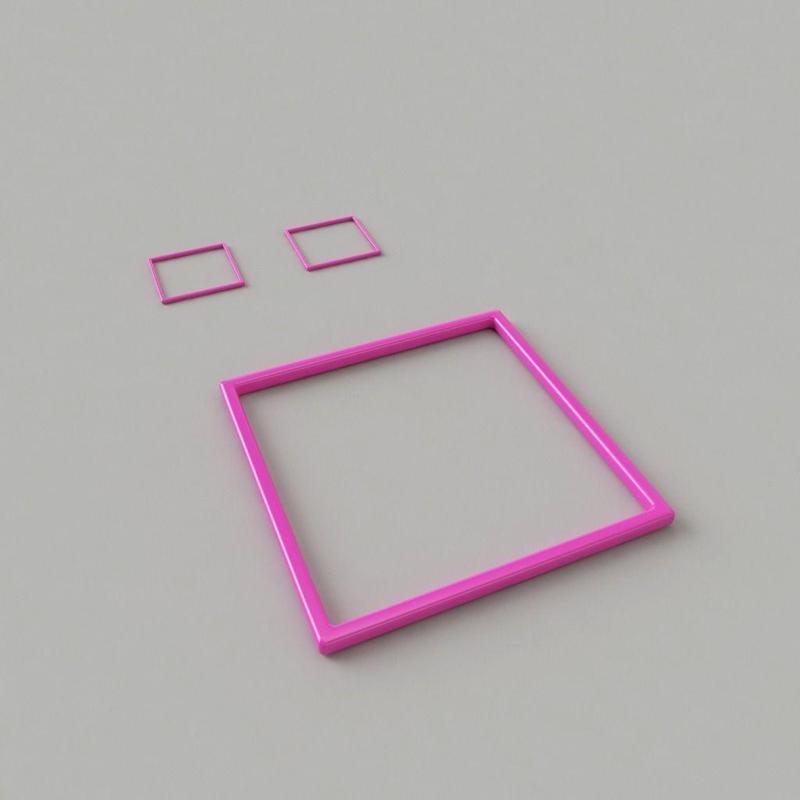Bangle-Earrings two squares