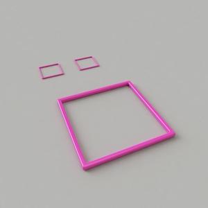 Bangle-Earrings two squares