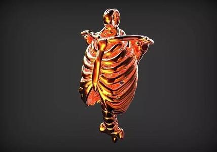 HUMAN RIB SHAPE PENDANT