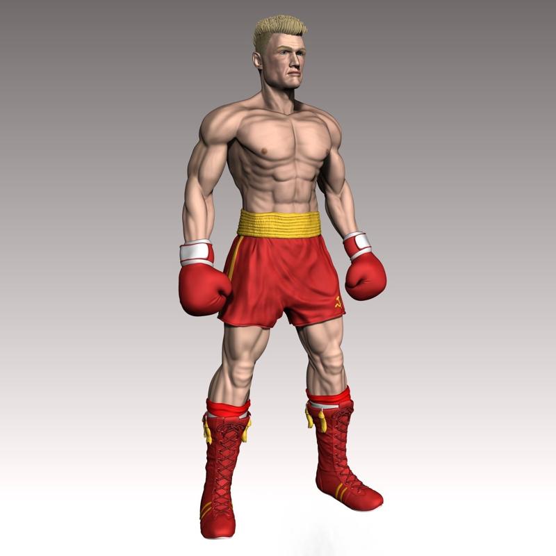 Ivan Drago from Rocky IV Boxer staredown