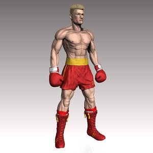 Ivan Drago from Rocky IV Boxer staredown