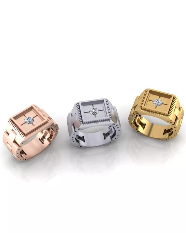 man moveable jewelry ring