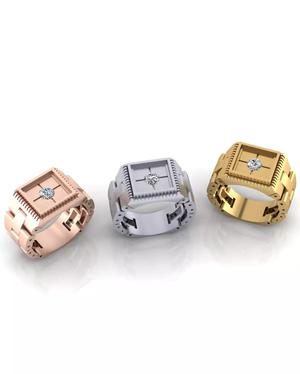 man moveable jewelry ring
