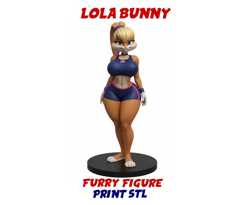 LOLA BUNNY - FURRY 3D SCULPTURE
