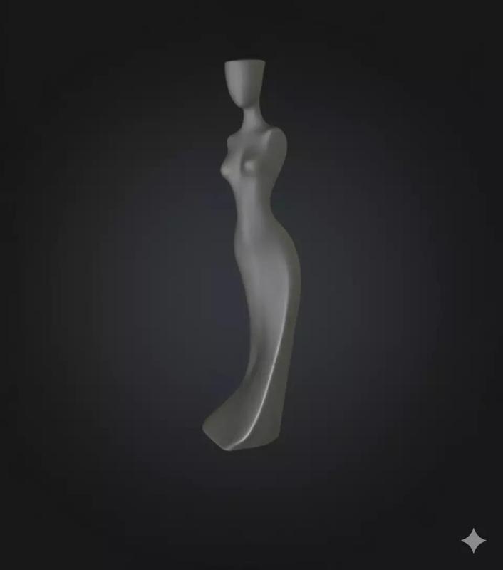 Woman Silhouette Decorative 3D Model Modern Ornament