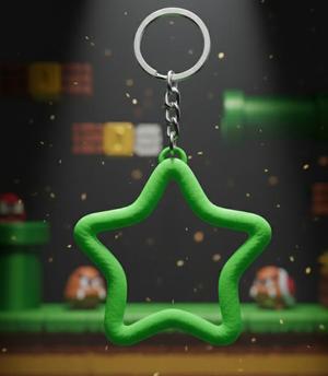 Star Ring Keychain - Super Mario Galaxy Item - Super Mario - Ready to Print