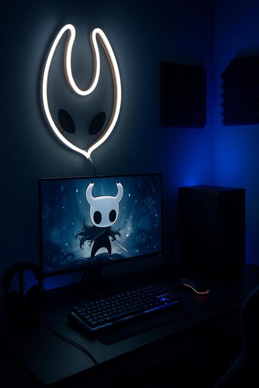 Silksong Hornet - Hollow Knight LED Neon Sign | Easy to Assemble STL
